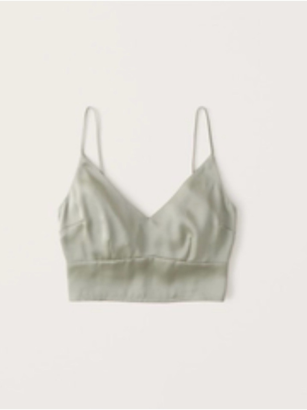 Abercrombie Satin Matching Set Small Olive Green Button Down + Cami Set